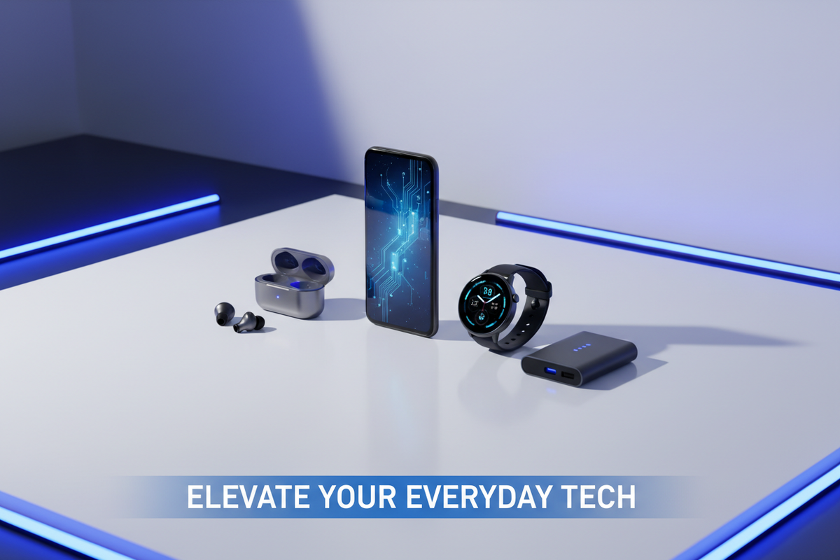 An image for the webshop 'Powerly' which sells mutiple electronics